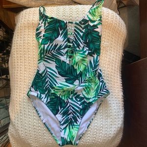 Palm Leaf One Piece Swimsuit